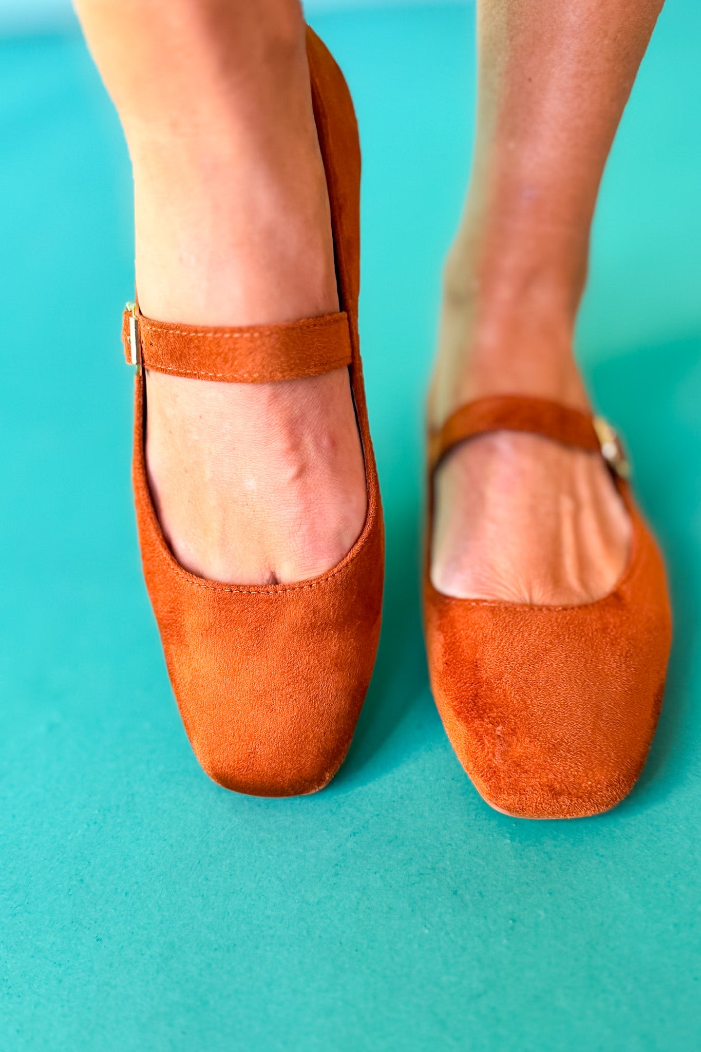 Tan Suede Ballet Flats
