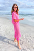 SSYS Nola Short Sleeve Swim Cover Top In Pink