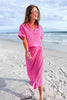 SSYS Nola Short Sleeve Swim Cover Top In Pink