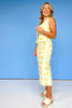 Cream Lemon Print Front Bow Tie Top Midi Skirt Set *FINAL SALE*