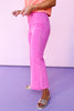 Hot Pink Acid Washed High Waisted Frayed Hem Jeans, colored denim, stretch denim, new arrivals, summer ready, easy to wear, comfy denim, ssys by mallory fitzsimmons