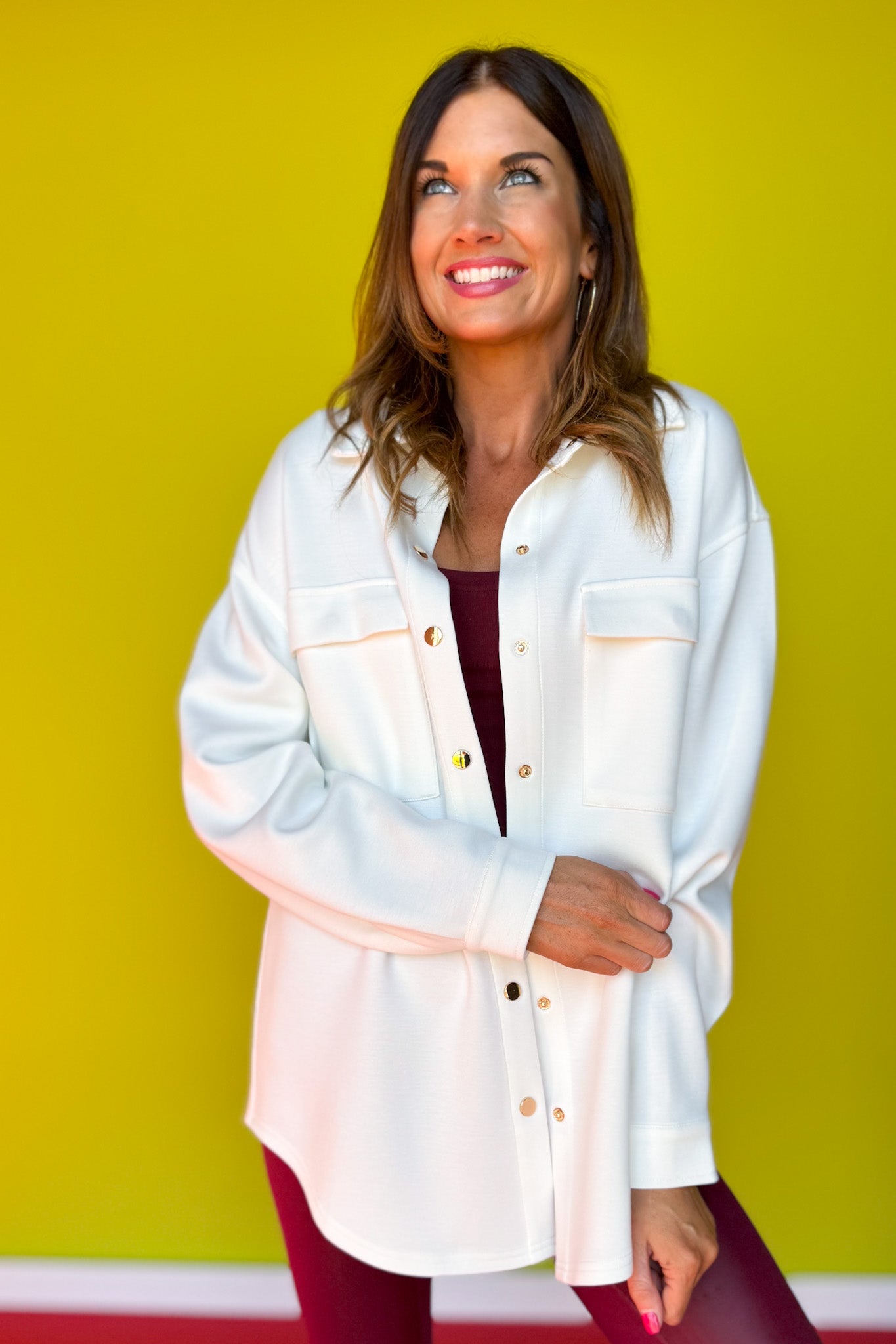 SSYS Frankie Air Shacket In Ivory *FINAL SALE*