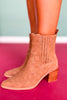 Brown Suede Panel Western Boots