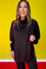 SSYS Gigi Air Mock Neck Pullover In Black *FINAL SALE*