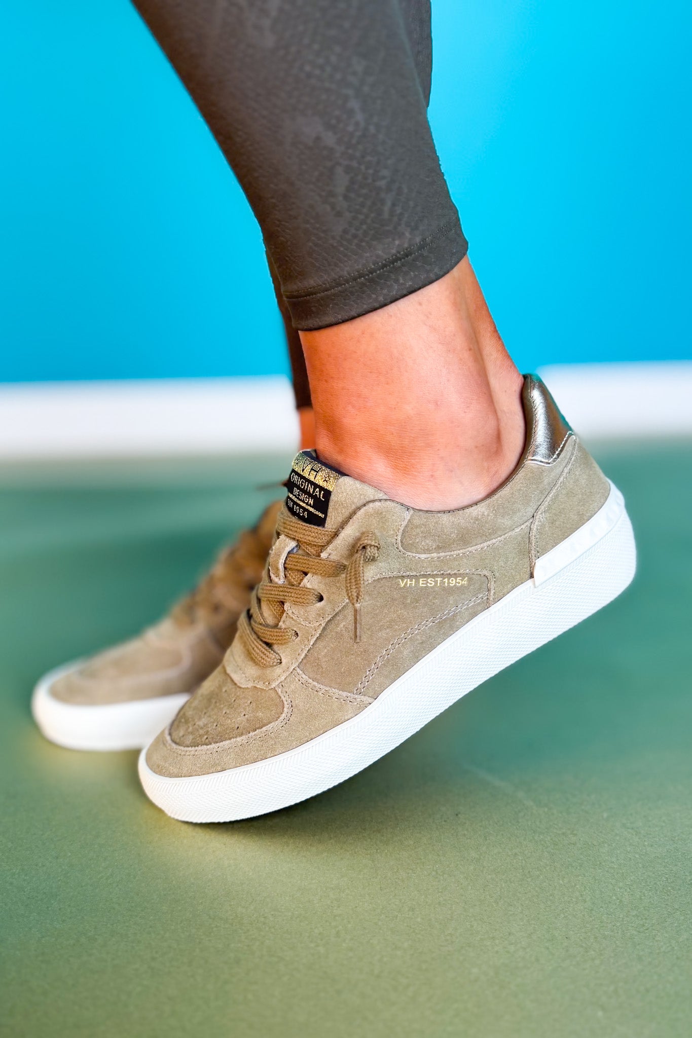 Vintage Havana Olive Suede Sneakers