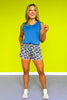 SSYS Royal Pink Ditsy Floral Printed Active Shorts