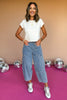 Blue Mid Rise Utility Drawstring Waist Pants, must have pants, must have style, street style, fall style, fall fashion, fall pants, elevated style, elevated pants, mom style, shop style your senses by mallory fitzsimmons, says by Mallory Fitzsimmons