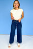 Cream Eyelet Short Sleeve Band Hem Top *FINAL SALE*