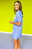Blue Contrast Applique Detail Dress