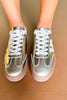 Gold Metallic Platform Retro Sneakers