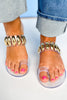 Clear Jelly Toe Ring Metal Detail Band Slide Sandals