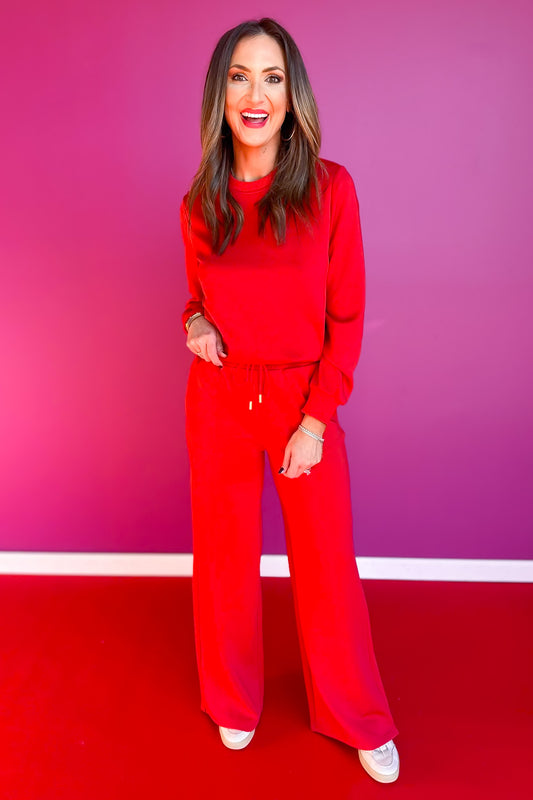 SSYS Scuba Wide Leg Pants In Red