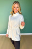 SSYS Ivory Drawstring Mock Neck Air Pullover