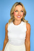 SSYS Ribbed Crew Neck Sleeveless Tank In Ivory