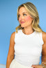 SSYS Ribbed Crew Neck Sleeveless Tank In Ivory