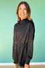 SSYS Black Drawstring Mock Neck Air Pullover