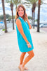 SSYS Bree Colorblock Dress In Teal and Turquoise