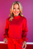 SSYS Scuba Cowl Neck Sweatshirt In Red