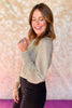 Gold Metallic Knit Dolman Sleeve Sweater *FINAL SALE*