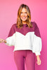 SSYS Myla Colorblock Sweatshirt In Maroon