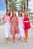 SSYS Star Sleeveless Square Neck Dress In Pink