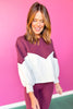 SSYS Myla Colorblock Sweatshirt In Maroon