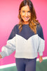 SSYS Myla Colorblock Sweatshirt In Washed Navy