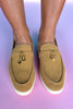 Camel Suede Classic Loafers