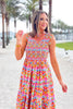 SSYS Rosie Smocked Bodice Ruffle Dress In Bright Bloomscape