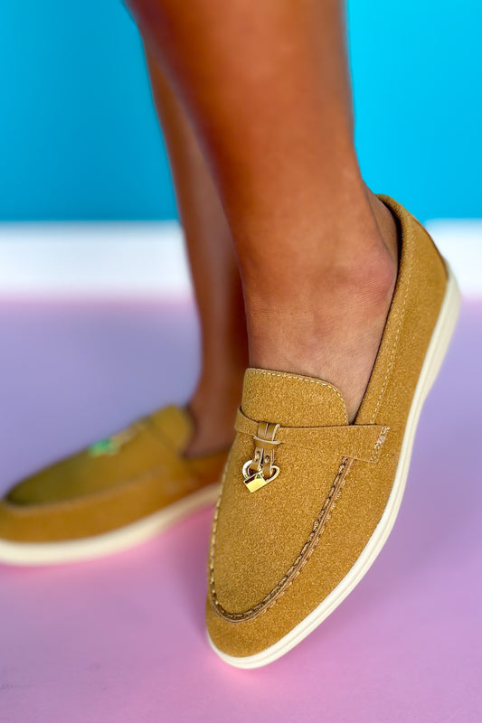Camel Suede Classic Loafers