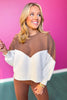 SSYS Myla Colorblock Sweatshirt In Mocha