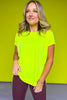 SSYS Lime Honeycomb Short Sleeve Active Top, workout top, breathable, basics, athleisure, comfortable, exclusive design, ssys by mallory fitzsimmons