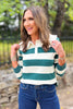 SSYS Skye Stripe Top In Hunter Ivory