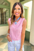 SSYS Sunnie Lace Popover Top In Light Pink