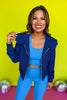  SSYS The Lucy Lightweight Full Zip In Navy Ssys athlesiure, athleisure, elevated athleisure, signature jacket, must have active jacket , athletic jacket, athletic style, mom style, shop style your senses by mallory fitzsimmons, ssys by mallory fitzsimmons