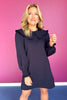 SSYS Pippa Long Sleeve Dress In Navy