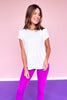 SSYS Signature Short Sleeve Active Top In White