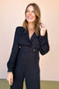 Black Belted Waist Blazer Jumpsuit *FINAL SALE*