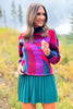 SSYS Aspen Mock Neck Sweater In Maroon Velma