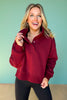 SSYS Cropped Natalie Pullover In Maroon