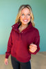 SSYS Cropped Natalie Pullover In Maroon