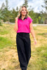 SSYS Amy V Neck Sleeveless Sweater In Pink