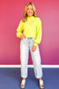 SSYS Merritt Mock Neck Sweater In Lime