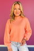 SSYS Merritt Mock Neck Sweater In Melon