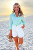 SSYS Collins Preppy Stripe Top In Seafoam