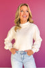 SSYS Merritt Mock Neck Sweater In Ivory