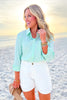 SSYS Collins Preppy Stripe Top In Seafoam