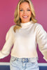 SSYS Merritt Mock Neck Sweater In Ivory