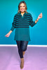 SSYS Lauren Stripe Knit Top In Hunter