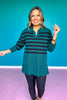 SSYS Lauren Stripe Knit Top In Hunter